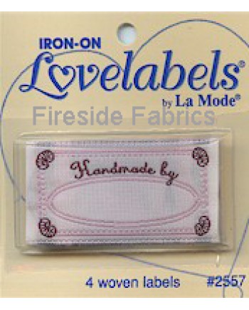4 LABELS - HANDMADE BY - IRON ON